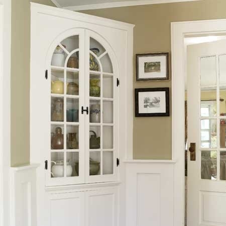 Painted corner cabinet