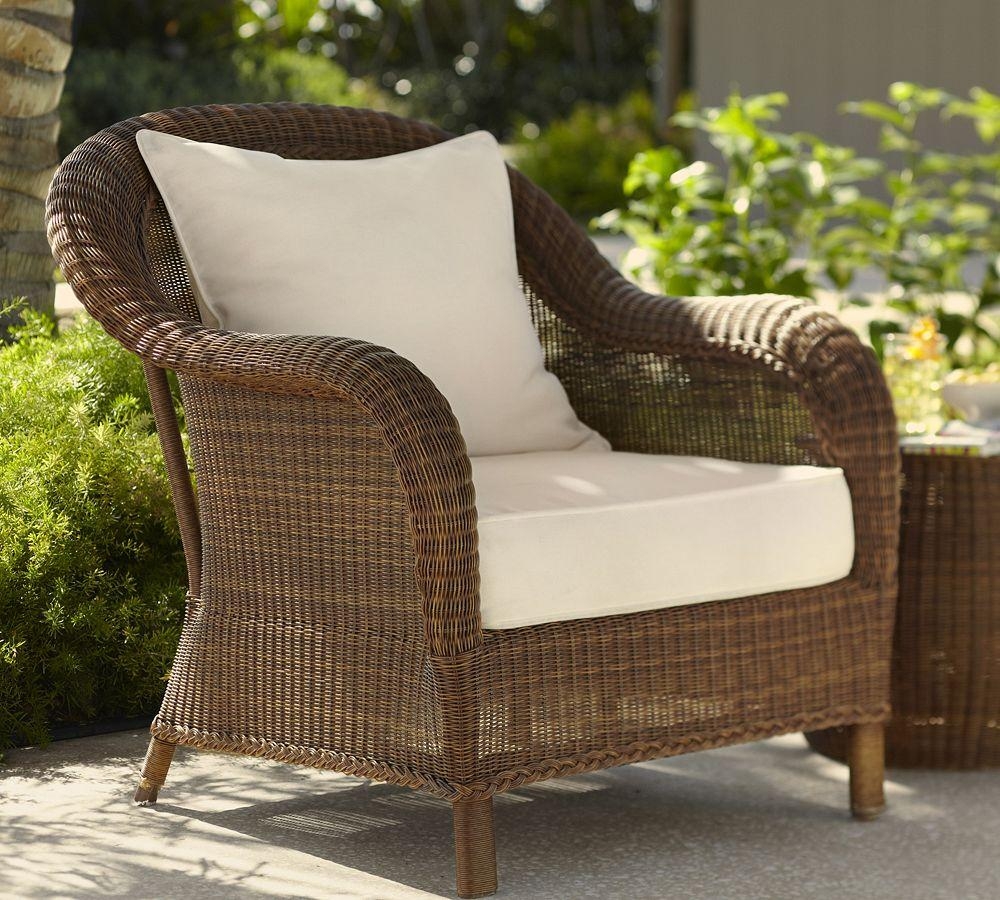 Pottery barn honey wicker chair