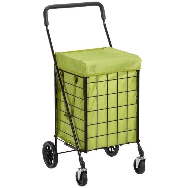 Rolling shopping carts folding