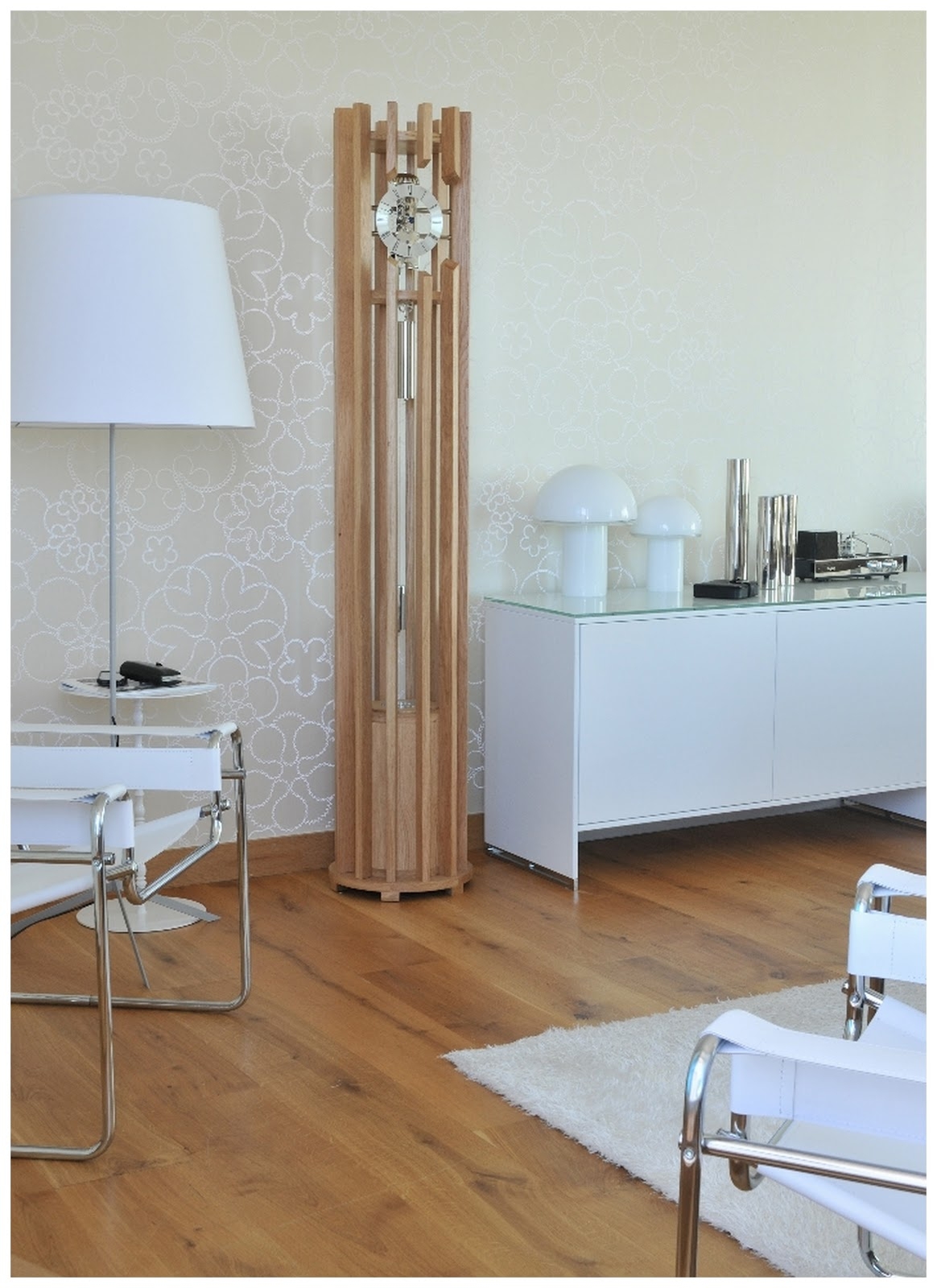 Round face grandfather clock