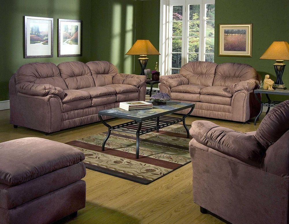 Serta 5750 chocolate microfiber sofa and loveseat