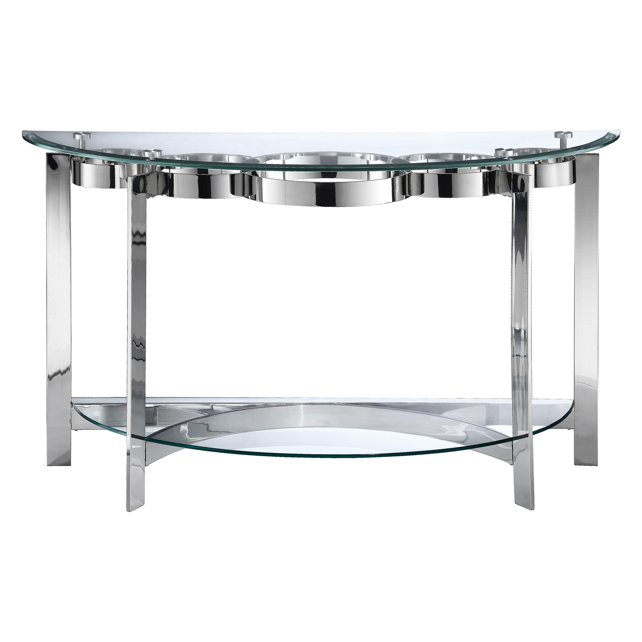 Small glass hall table