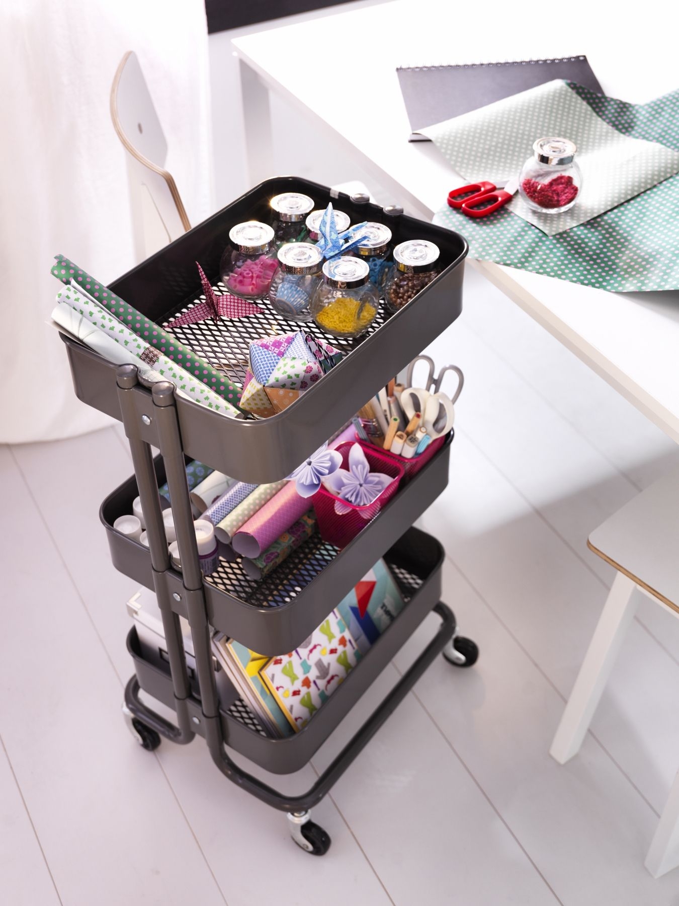 Small table with wheels