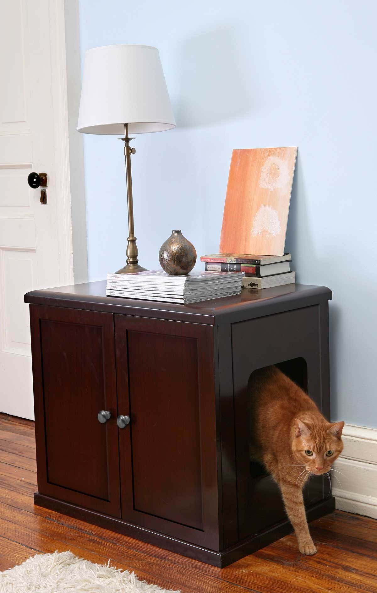 Wooden litter box