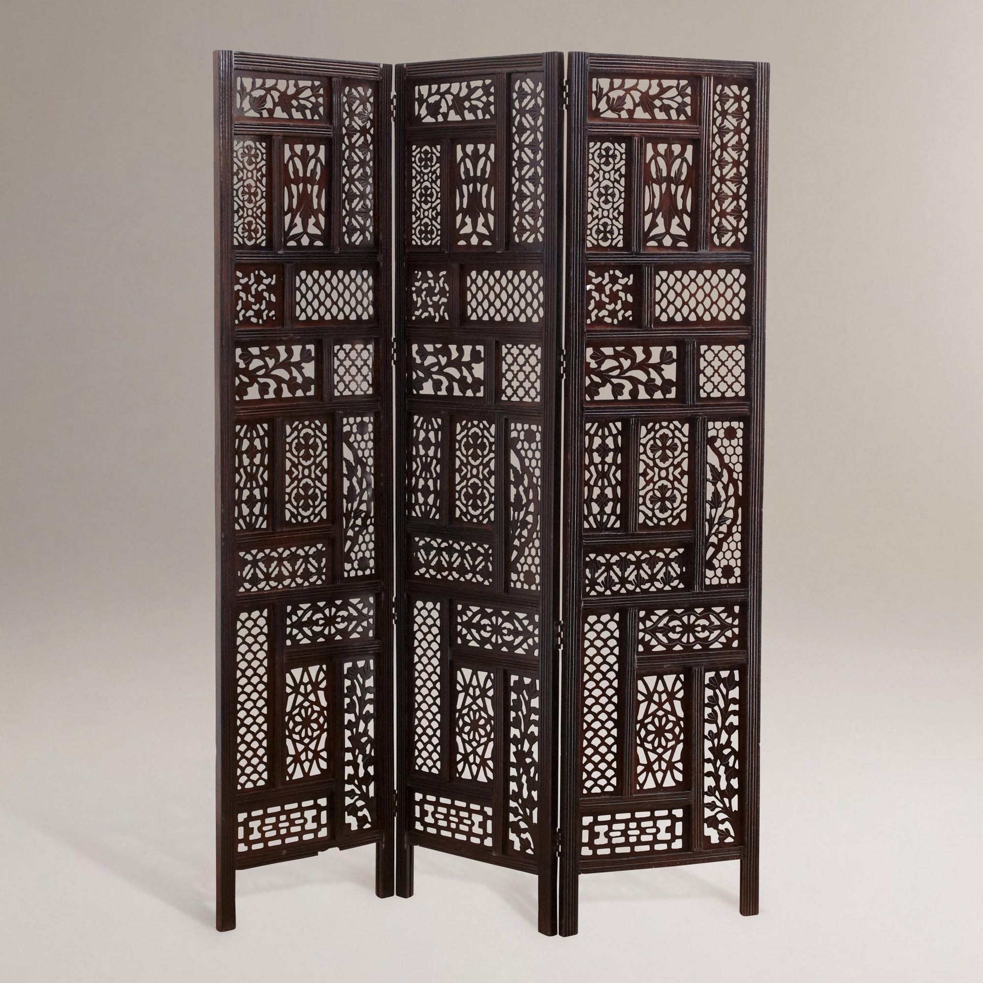 Wooden screen partition
