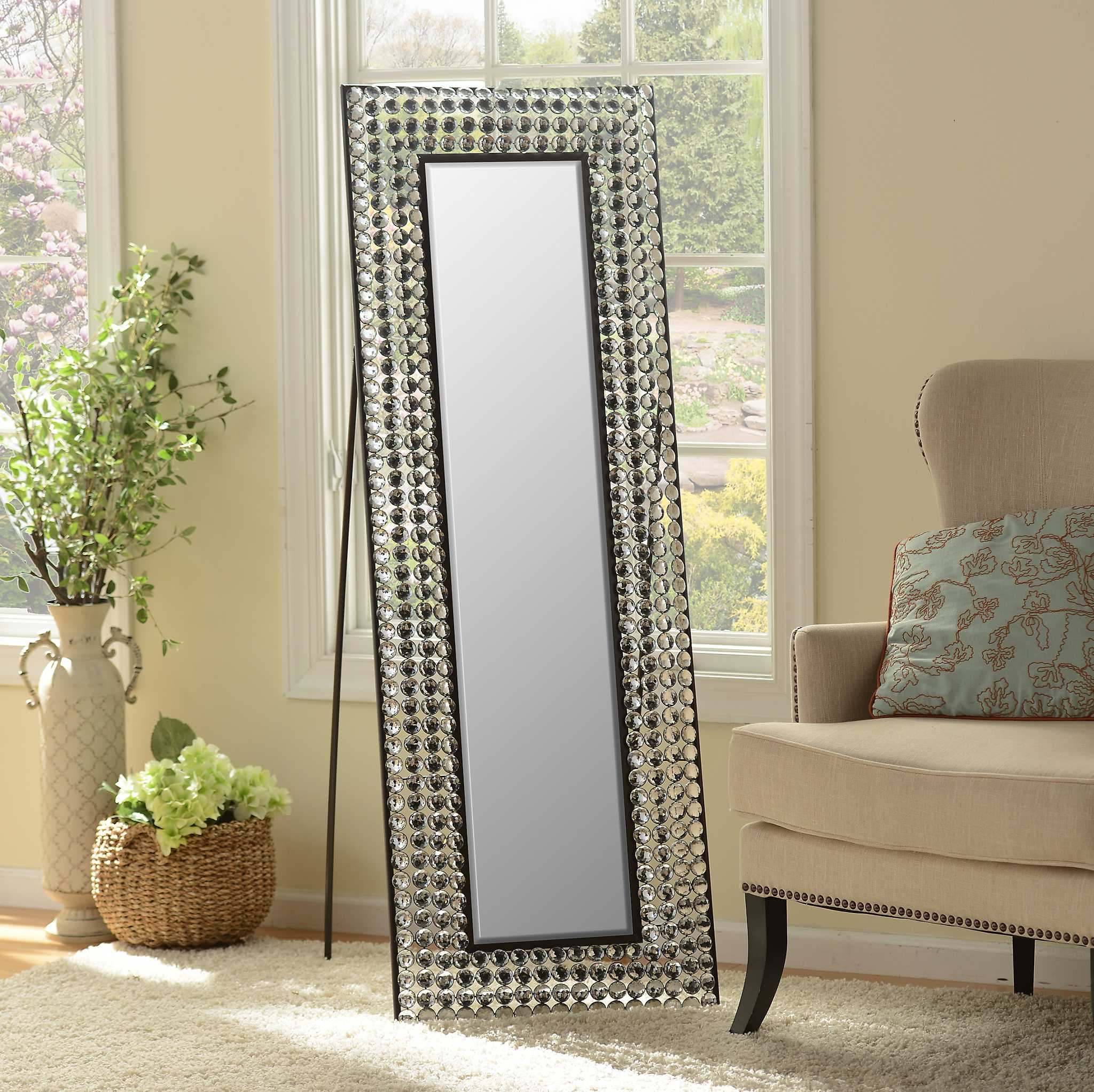 Bling cheval floor mirror