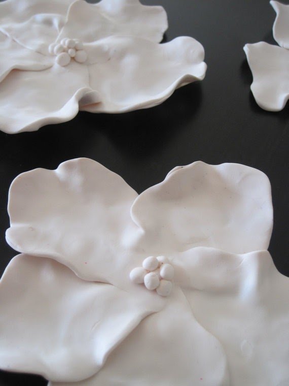 Flower clay sculpture