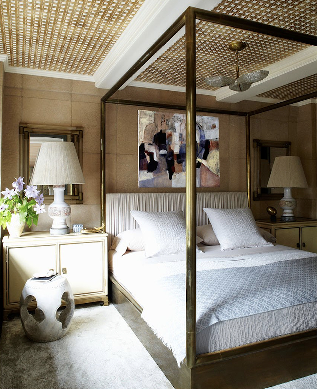Four post canopy bed frame