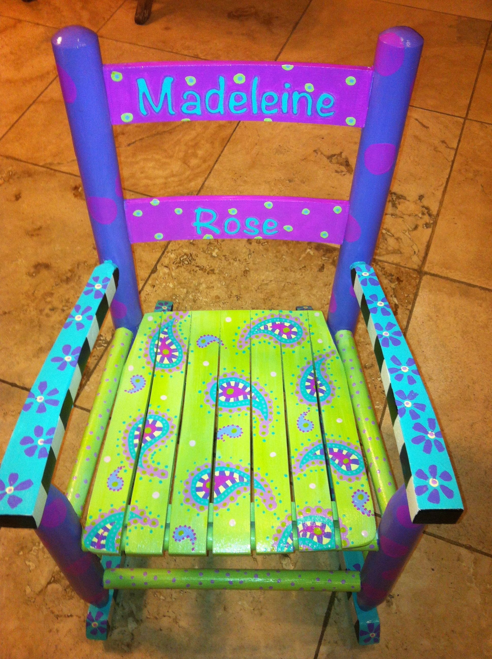 Hand painted childrens furniture hand painted rocking chair madeleine rose