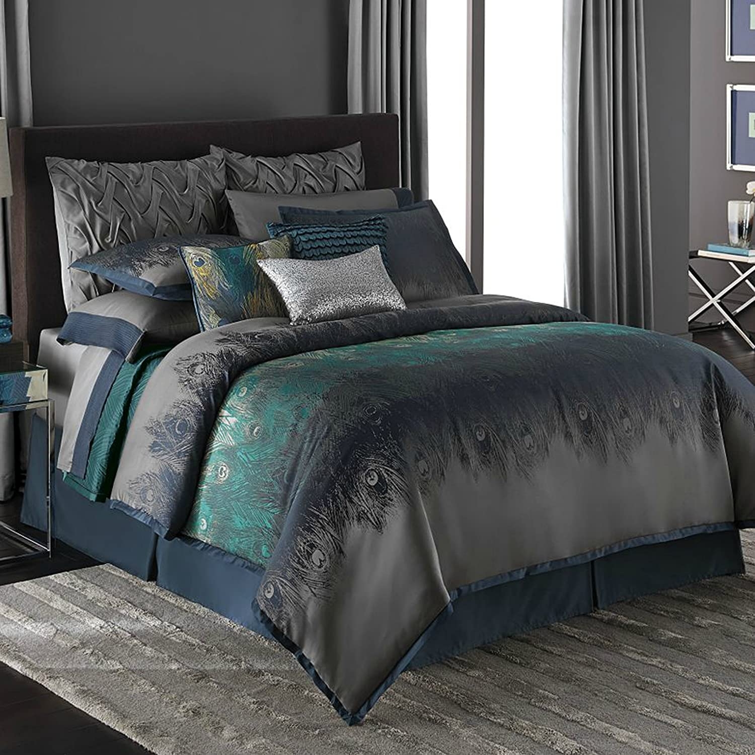 Jennifer lopez exotic plume full queen duvet cover set jenniferlopez
