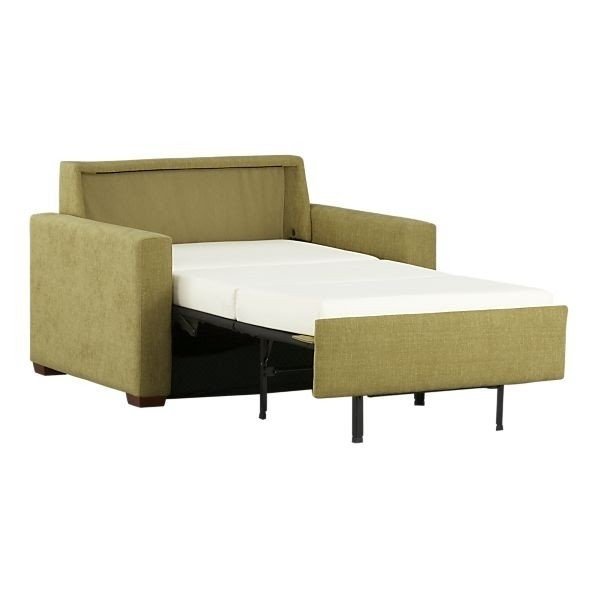 Love this crate barrel twin sleeper chair because the mattress
