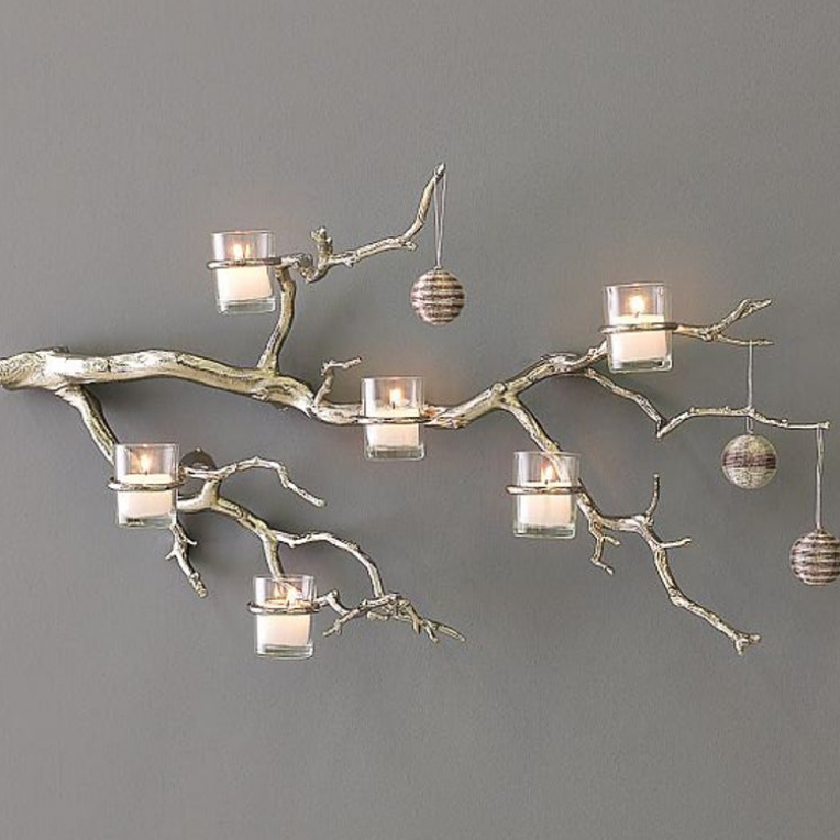 Modern wall candle holder