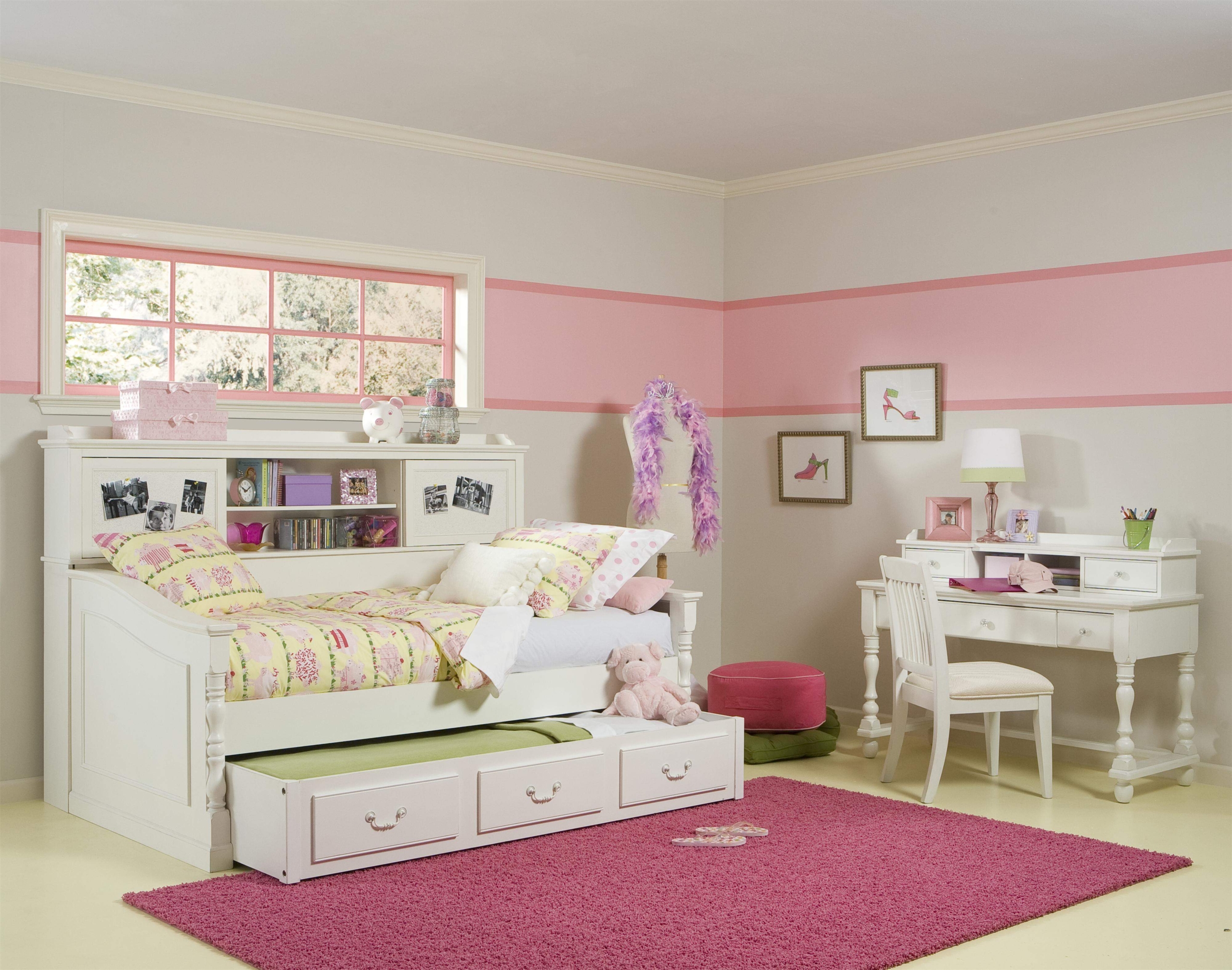 Single bed with desk
