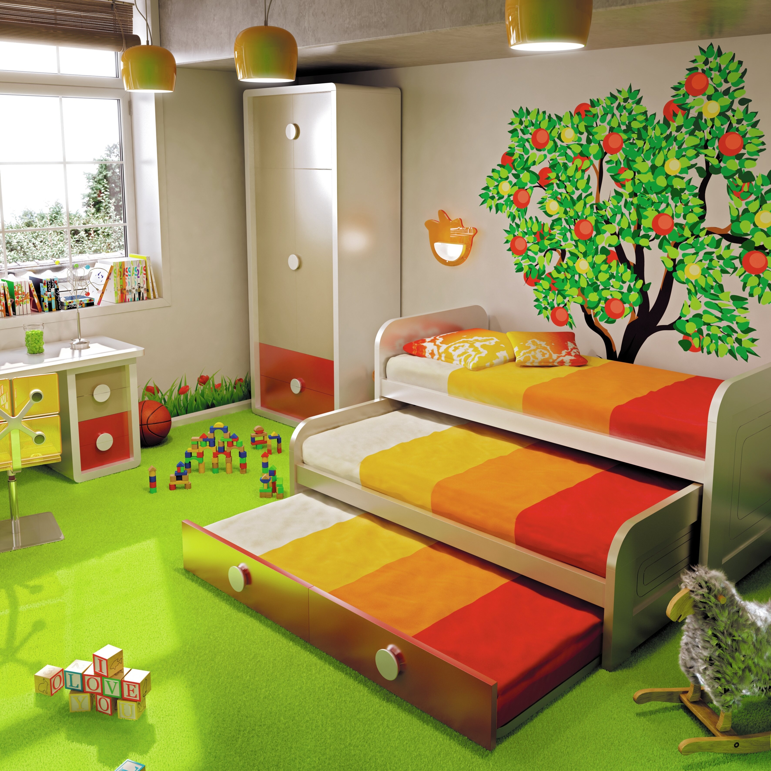 Toddler bed trundle