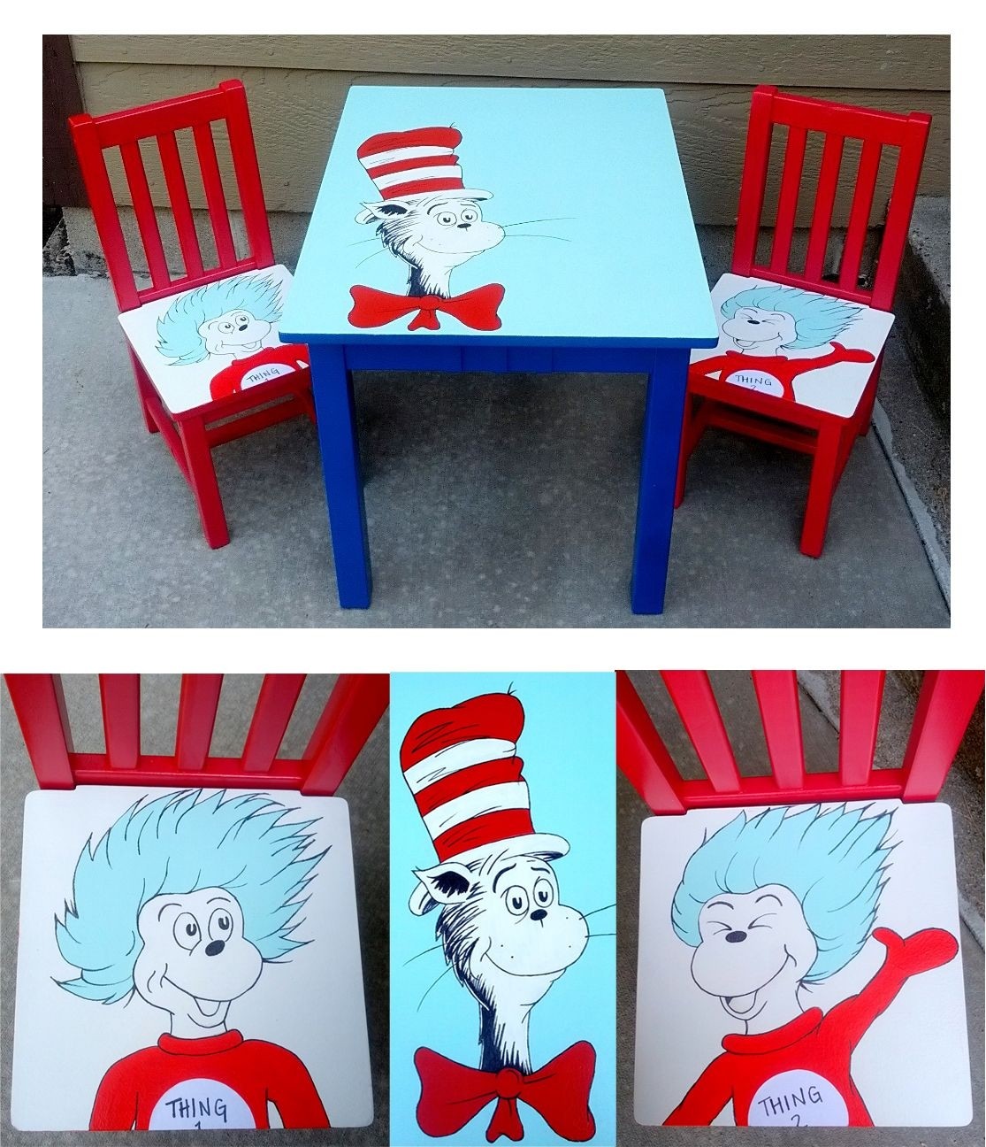 Whimsical painted chairs