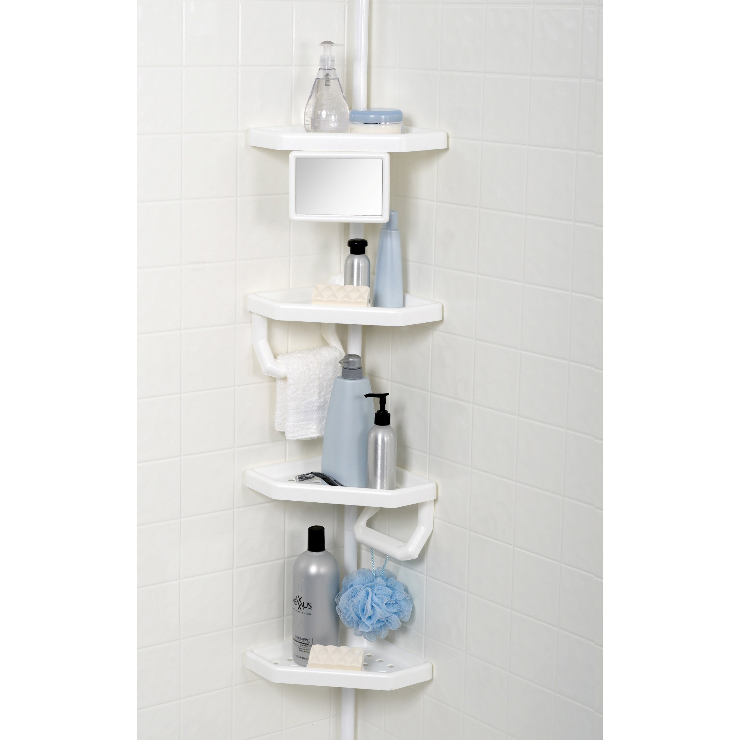 Zenith Products Zenith 5104W Premium Bathtub and Shower Pole Caddy