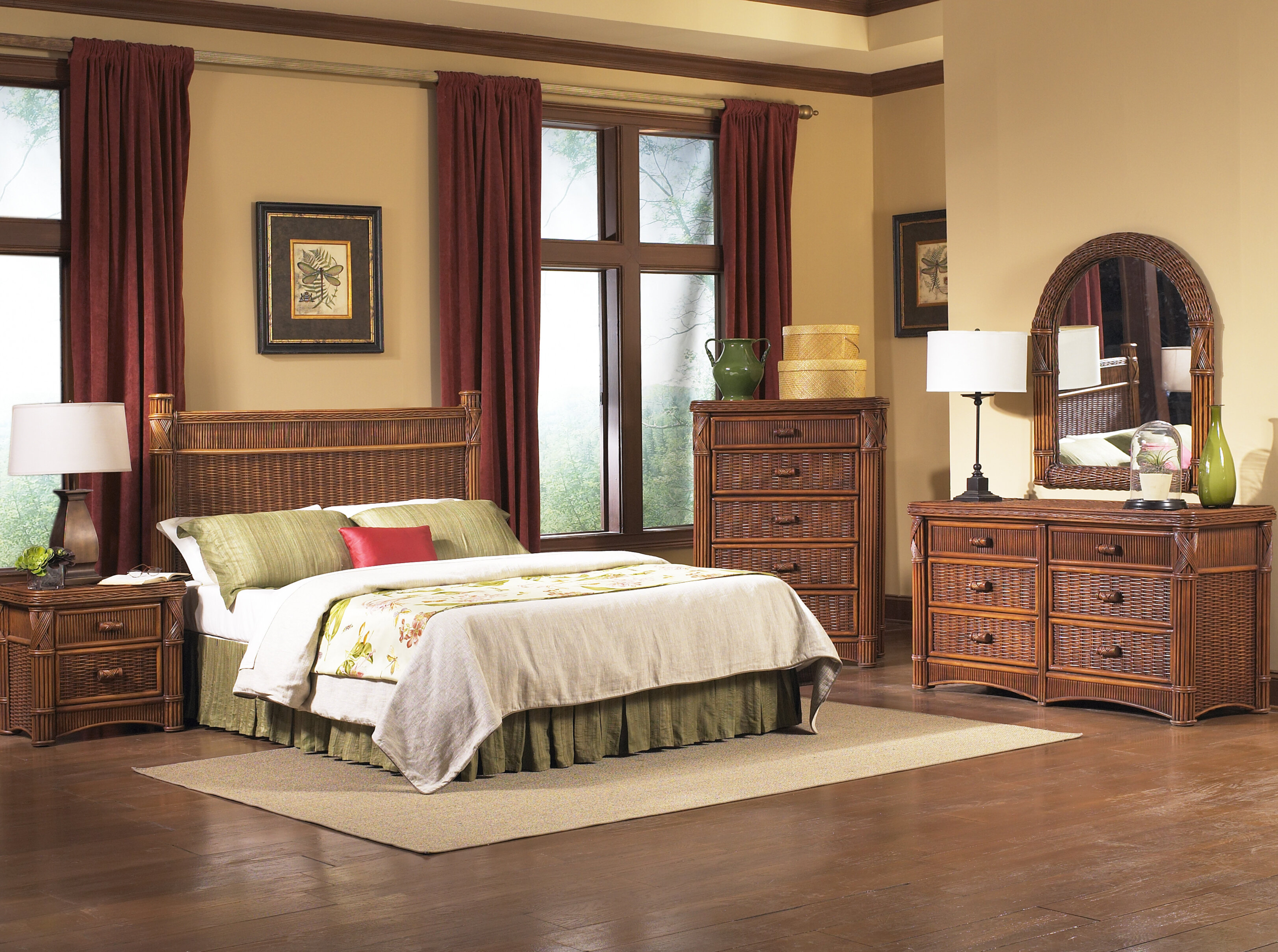 Barbados rattan bedroom furniture tropical bedroom