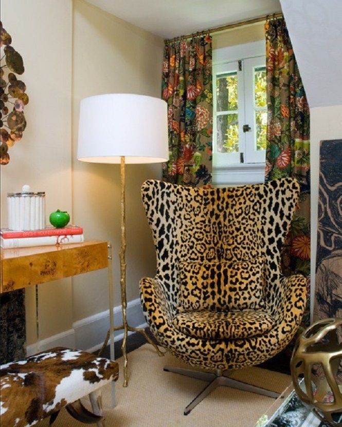 Cheetah print accent chairs