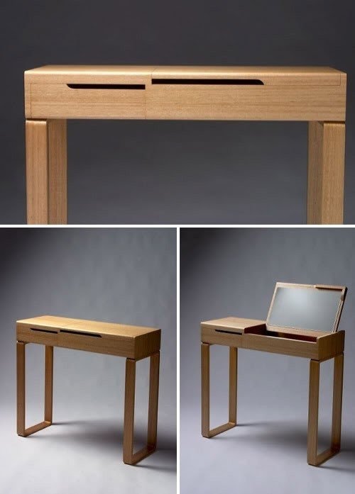 Flip top vanity