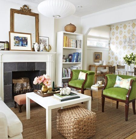 Lime green chairs