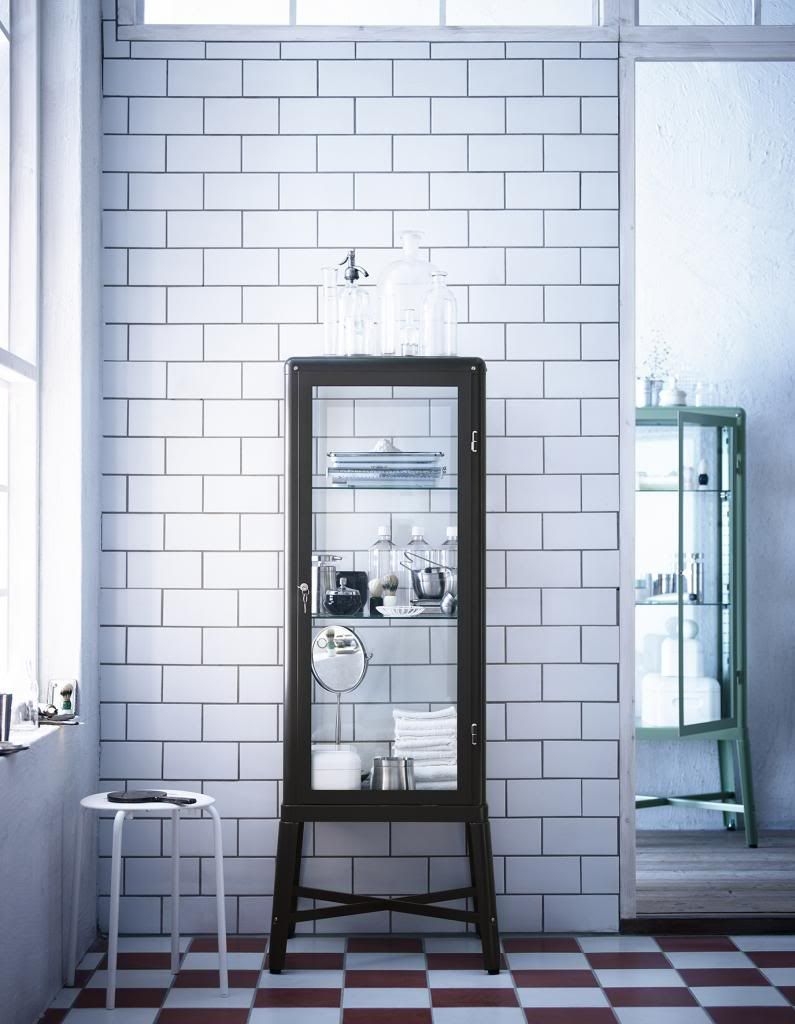 Metal pharmacy cabinet