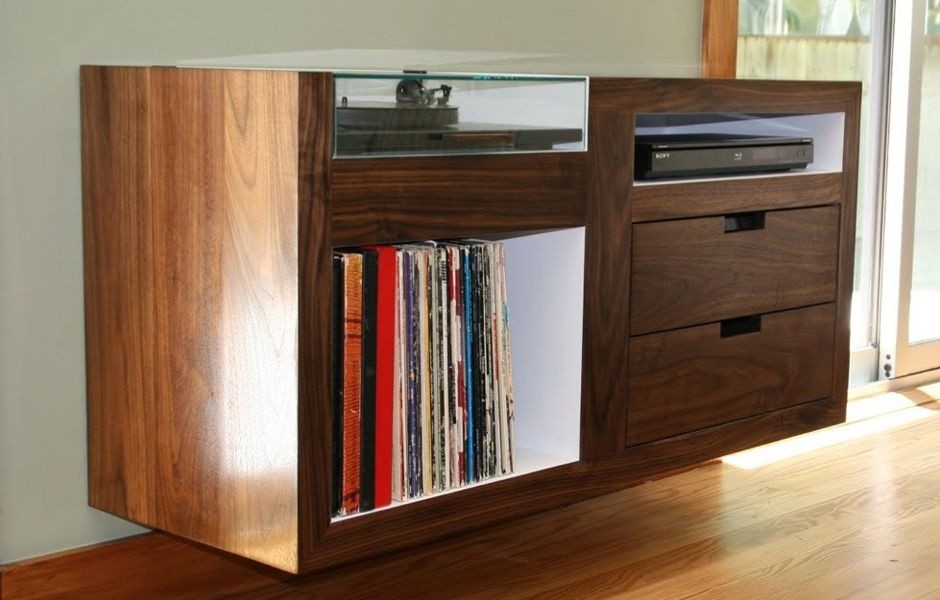 Mid century record cabinet