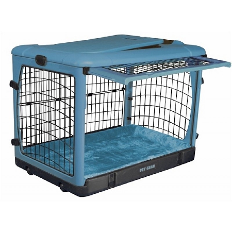 Pet gear deluxe steel dog crate in lavender