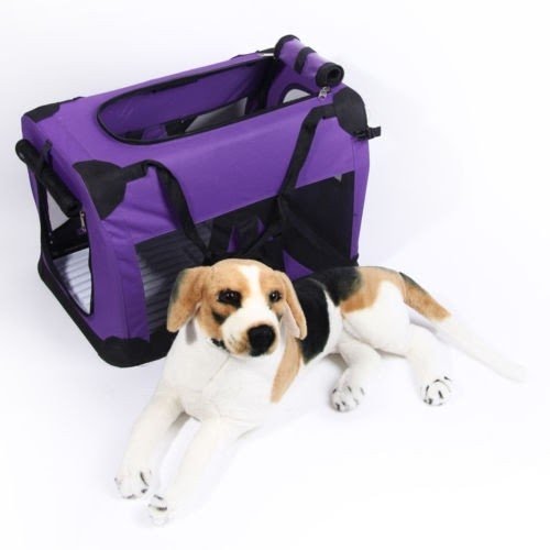 Purple dog crate 37
