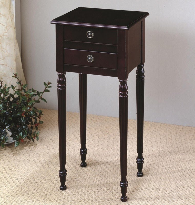 Small corner table with drawers