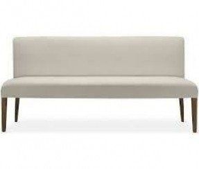 Upholstered dining bench with back 5
