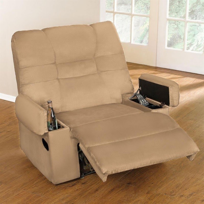 Wide rocker recliner