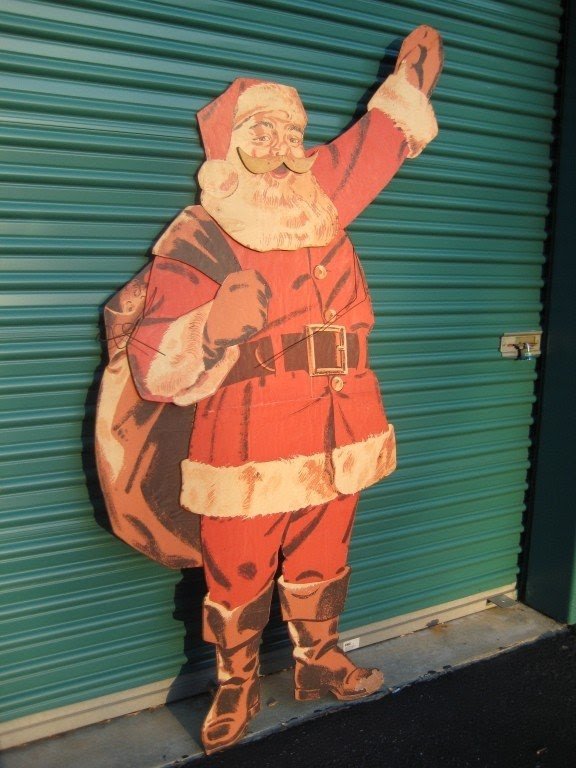 1940s large life size santa clause christmas decoration display