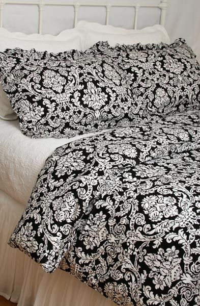 Black and white damask duvet cover 7
