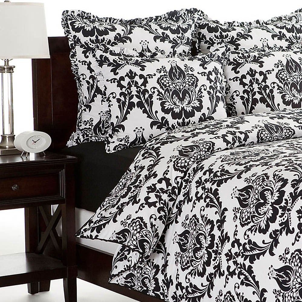 Black and white damask duvet cover 8