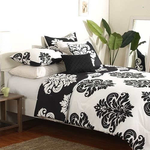 Black white duvet cover