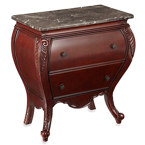 Bombe chest with marble top