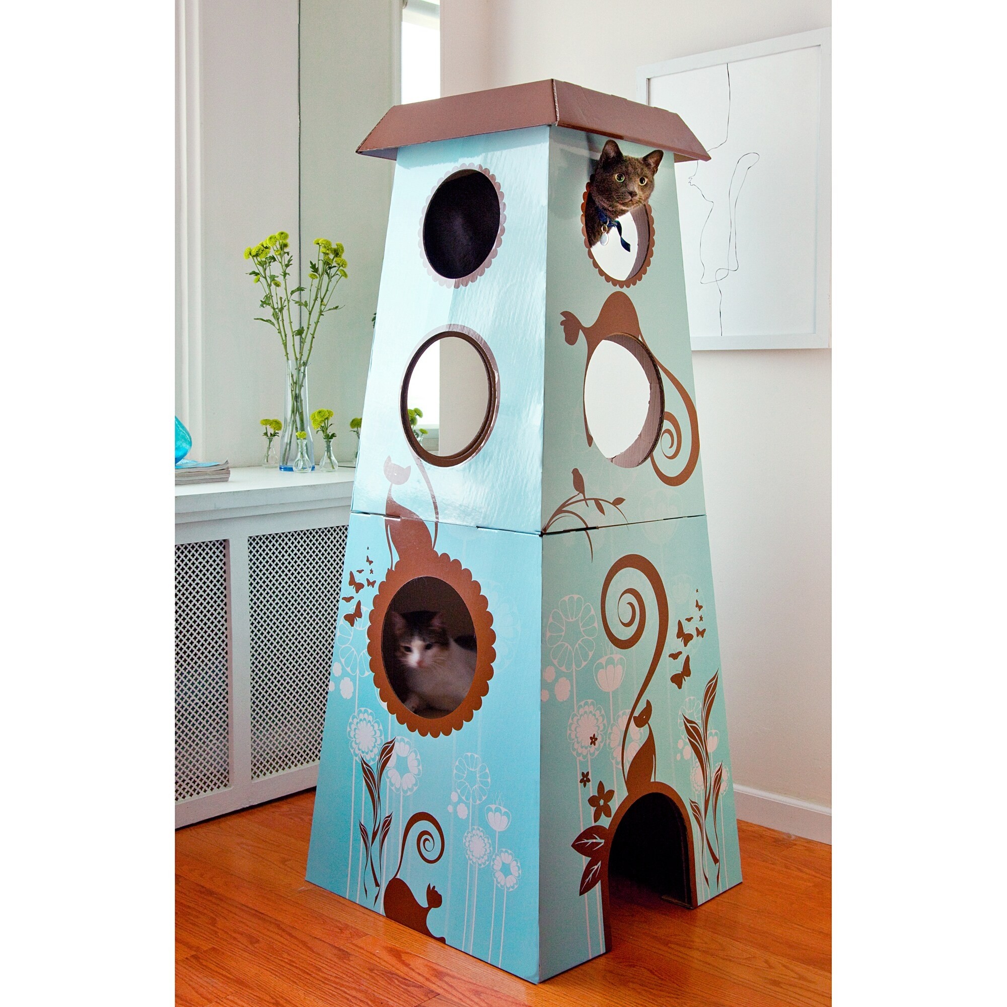 Cardboard house for cats