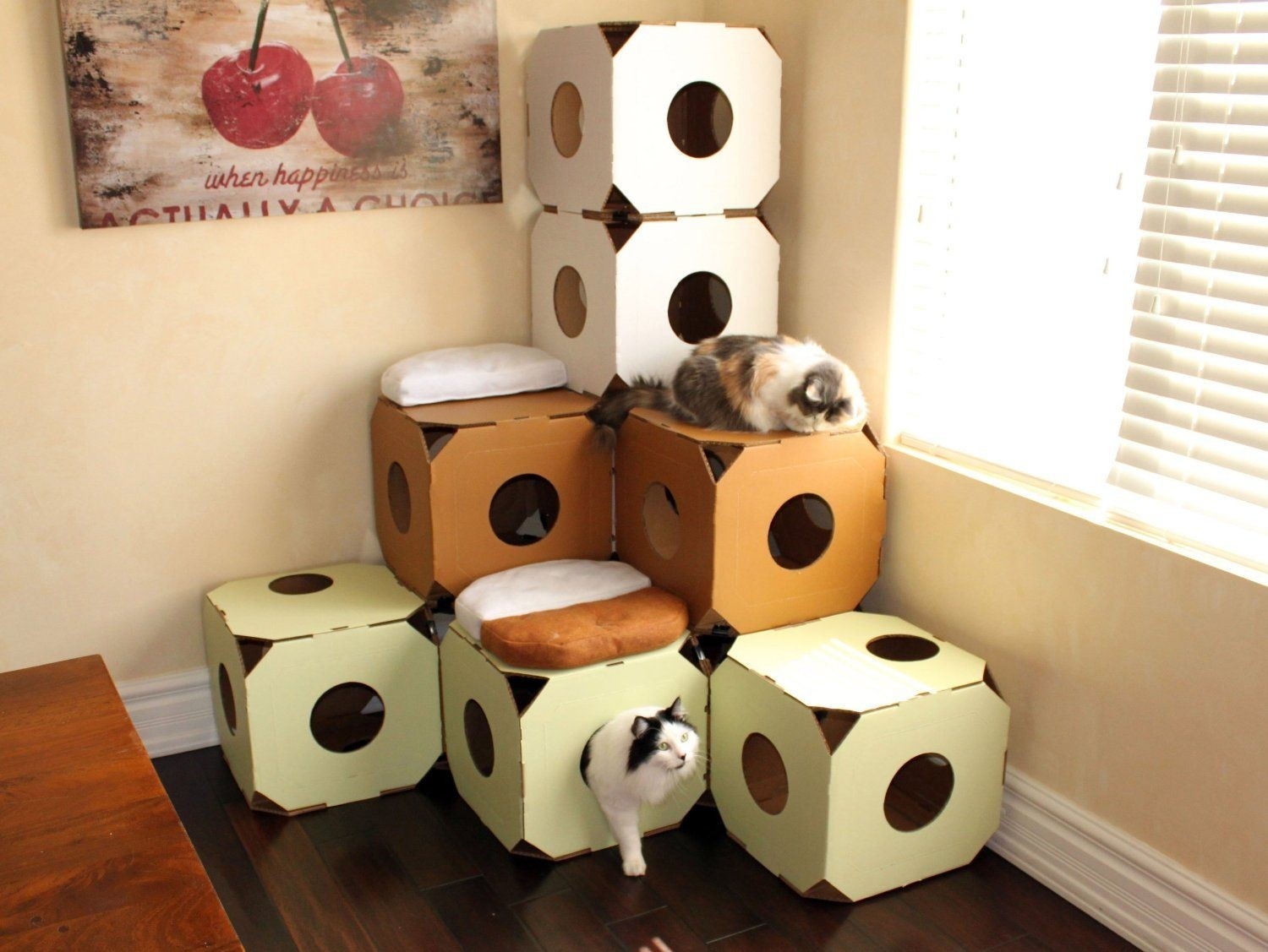 Catty Stacks Modular Cat Condos, Pistachio Green