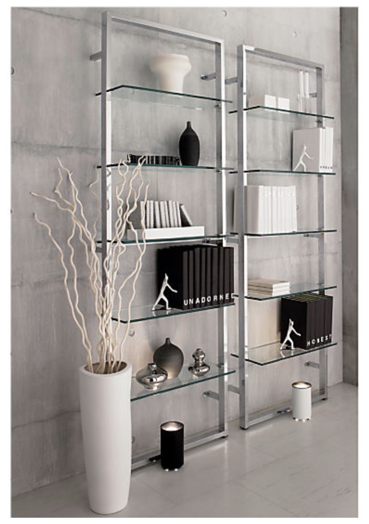 Chrome bookcases 34
