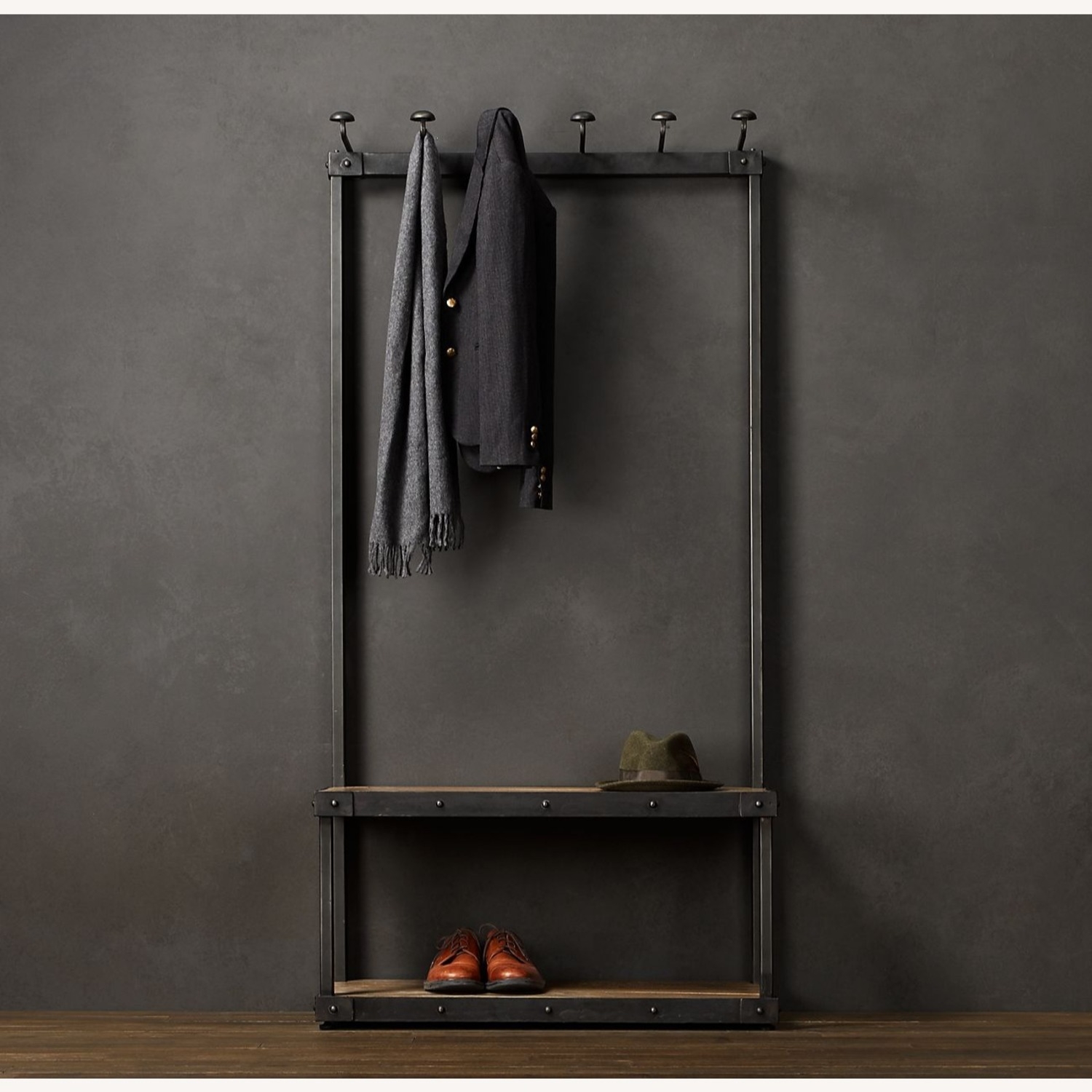 Coat rack bench 3 36 w x 16 d x
