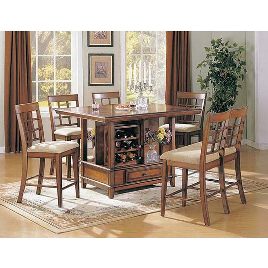 Counter height table sets with storage 6