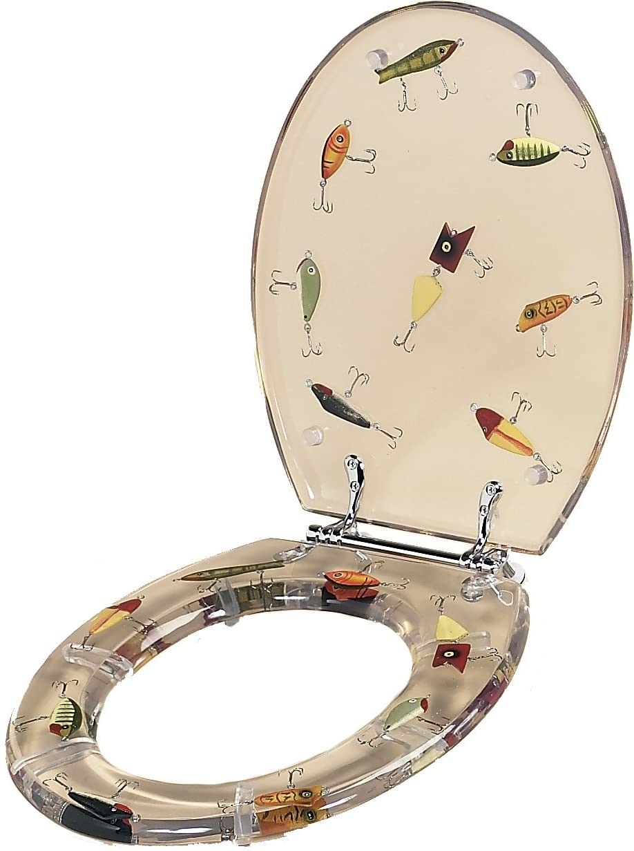 Decorative elongated toilet seats