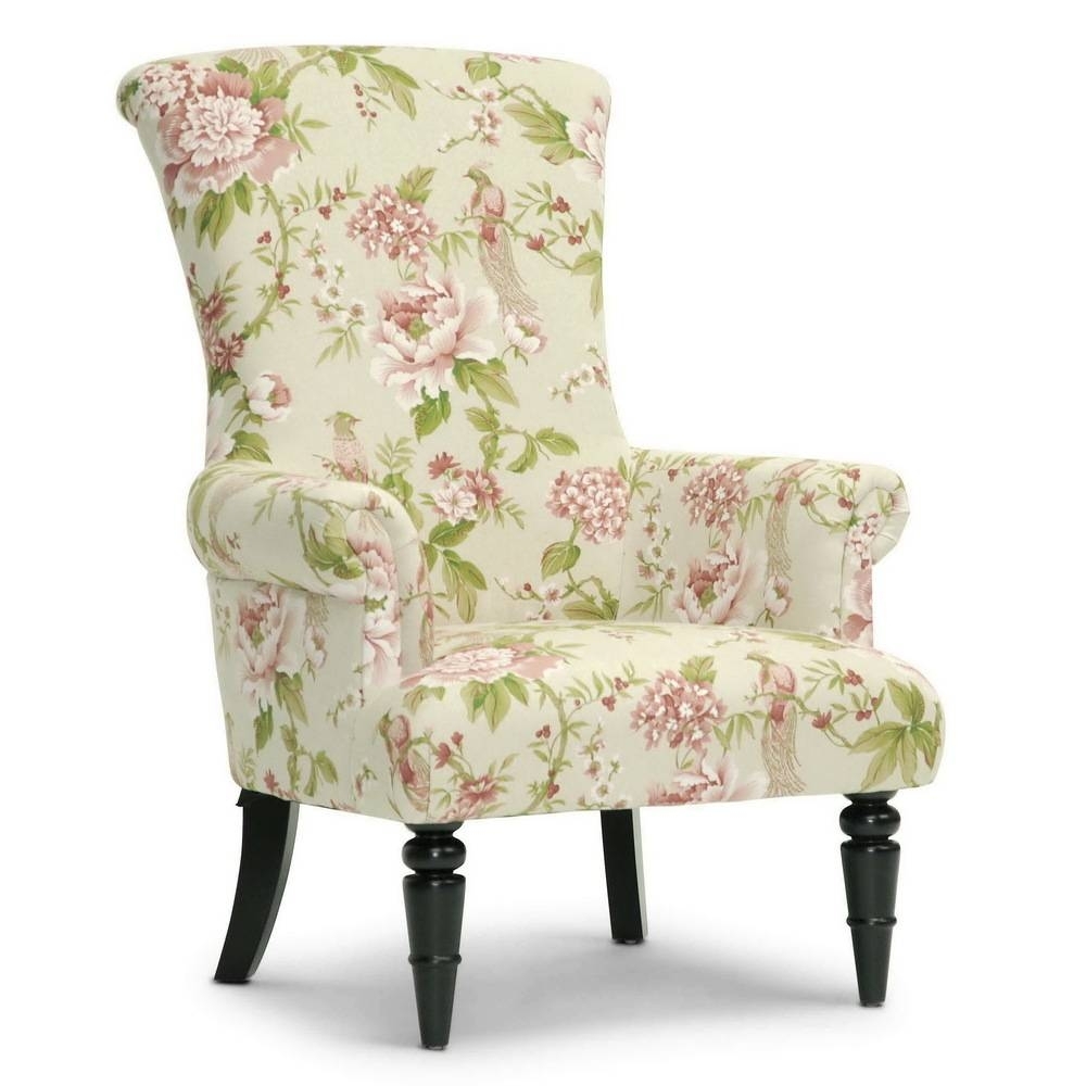 Floral upholstered chair