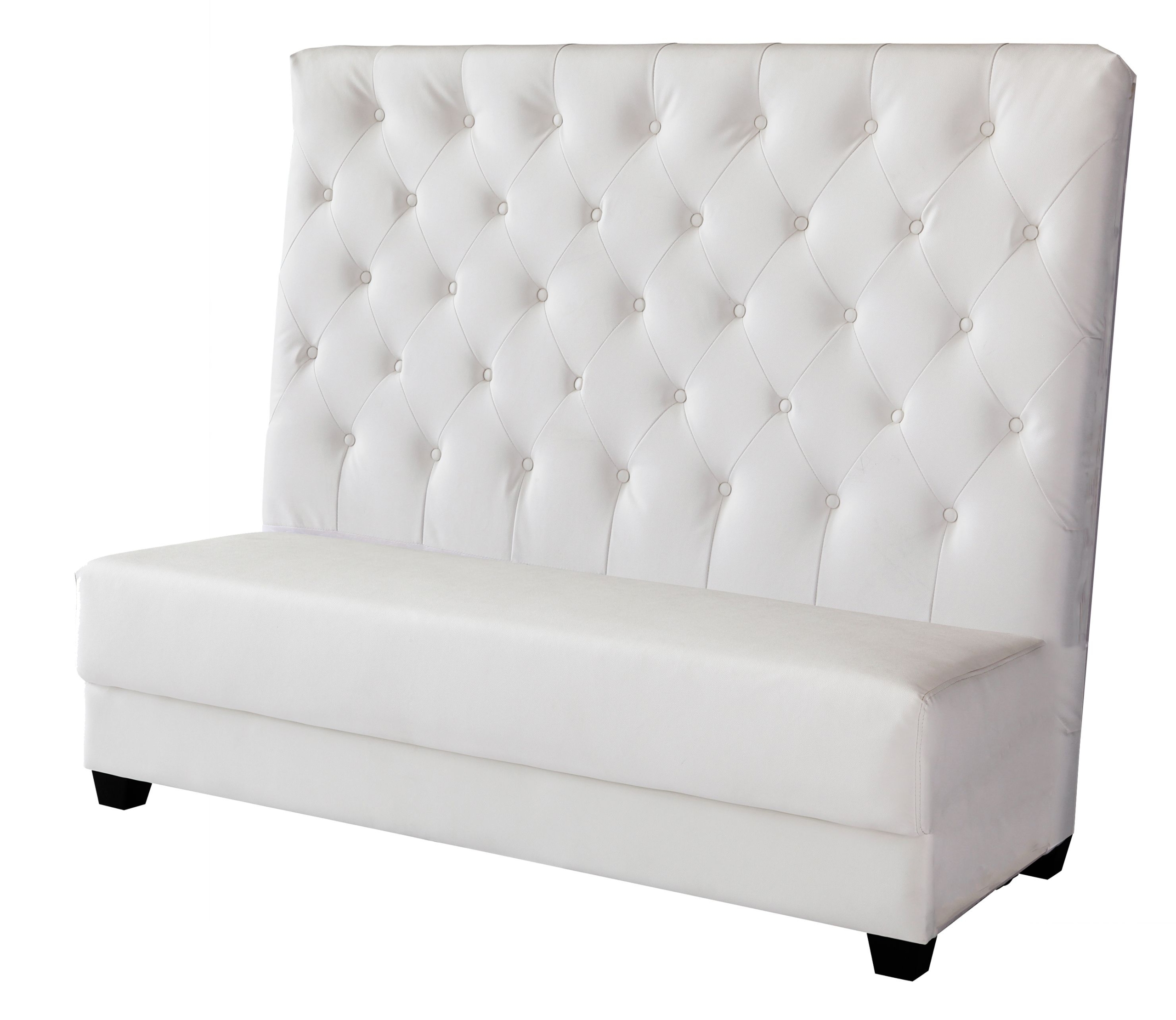 Long leather bench seat