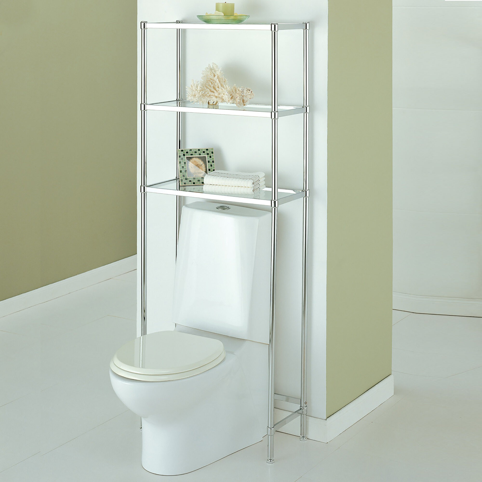 Over toilet shelves