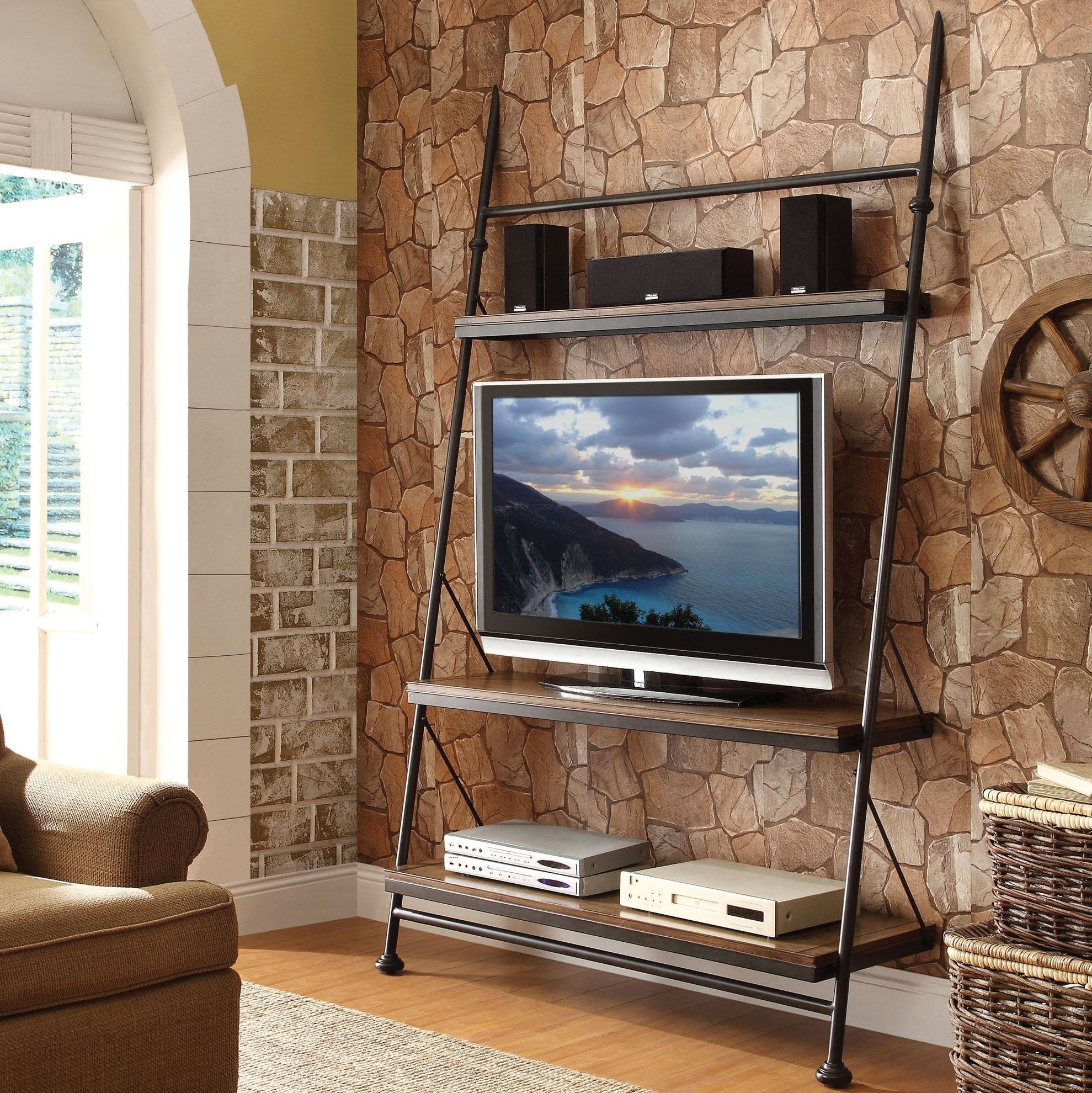 Riverside Furniture Camden Town Leaning 54 Tv Stand