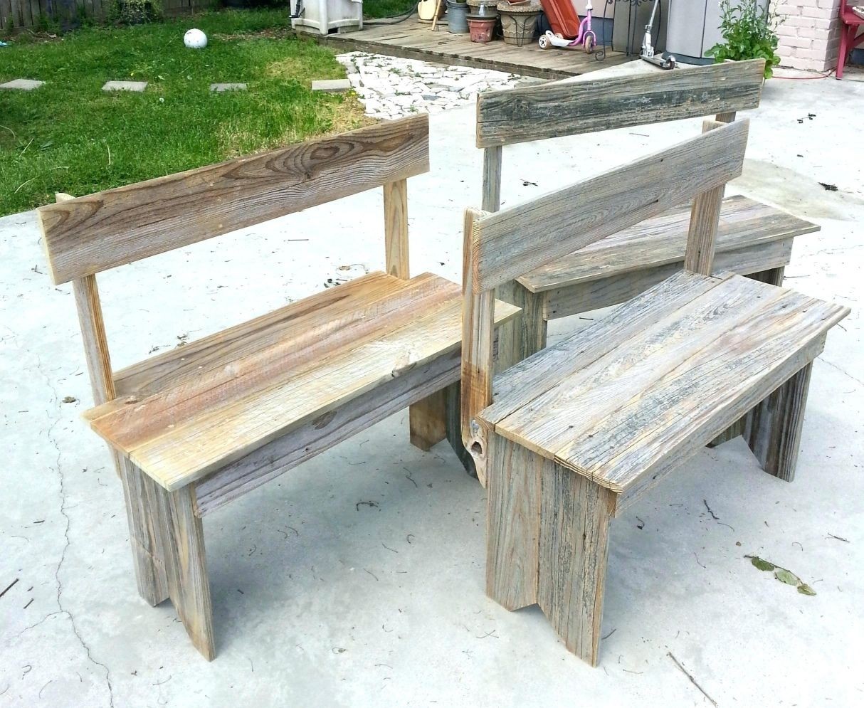 Rustic bench with back rest