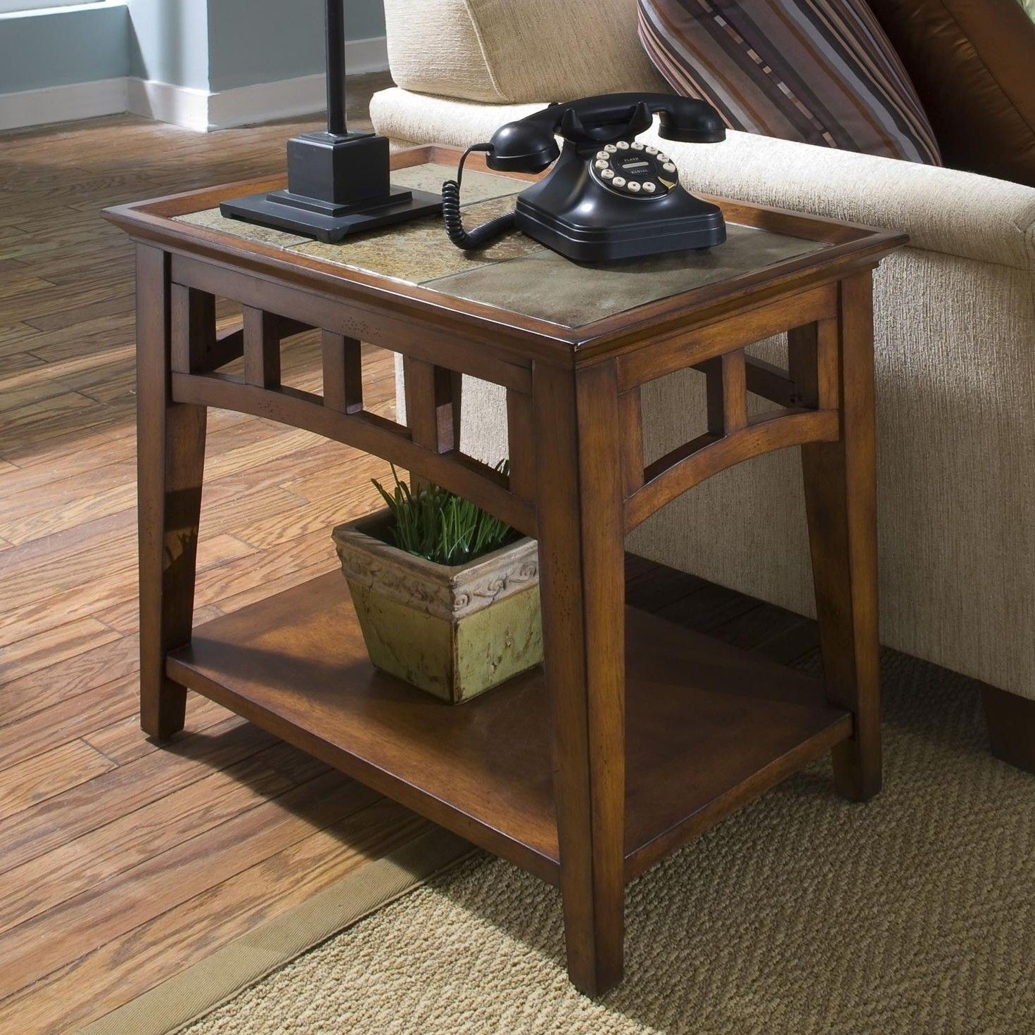 Slate top end table 7