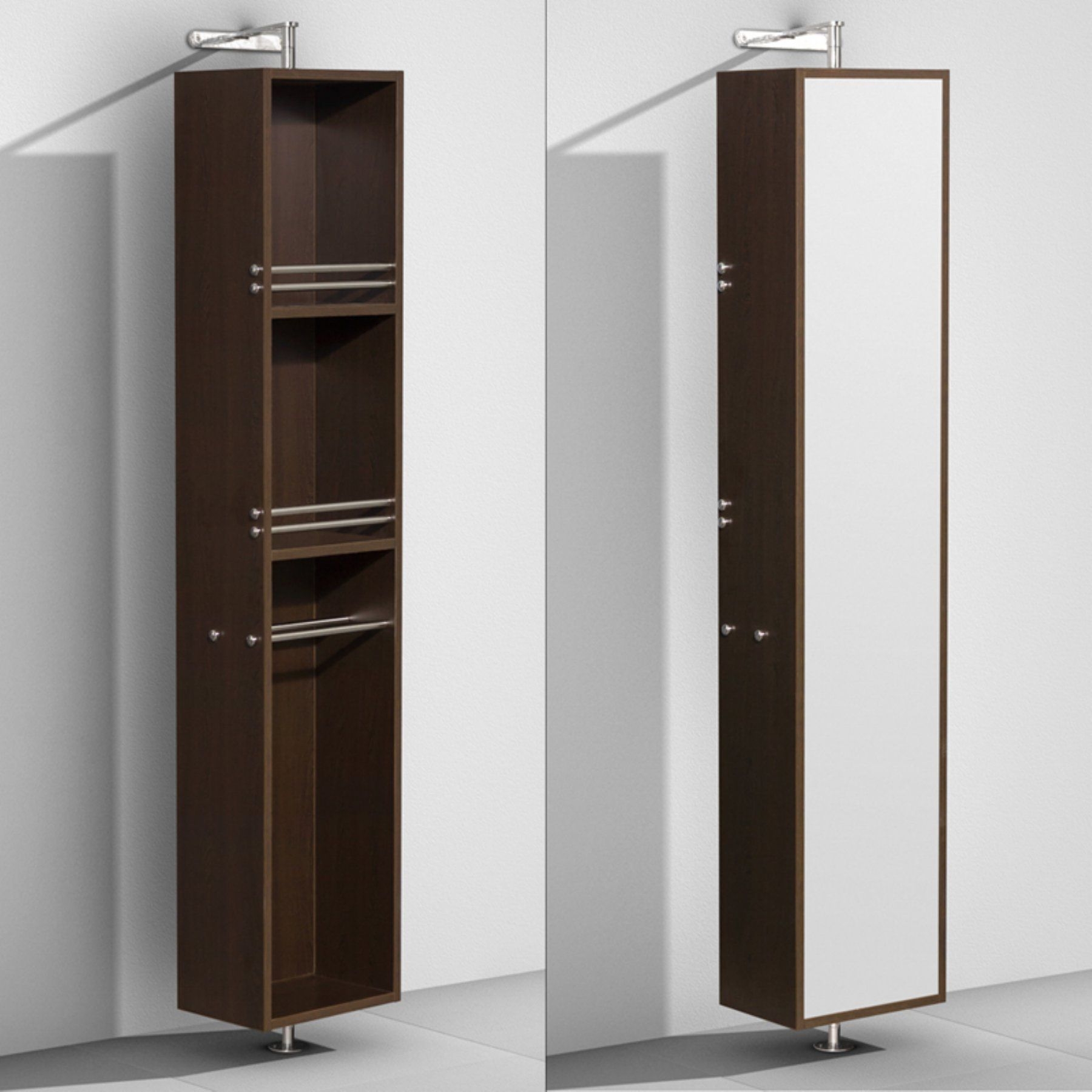 Wyndham Collection WCRYV202 Rotating Wall Mounted Linen Tower with Full Length M,