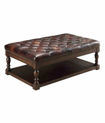 Alfred ready to ship tufted leather coffee table ottoman 719